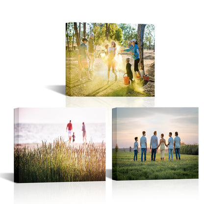 Custom 3-photo collage canvas wall art