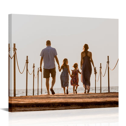Custom frameless portrait canvas print