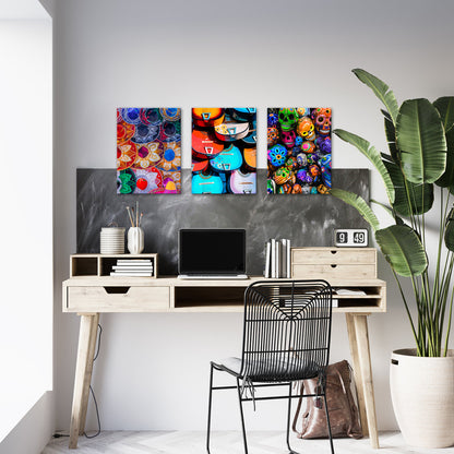 Colorful art combination canvas decoration