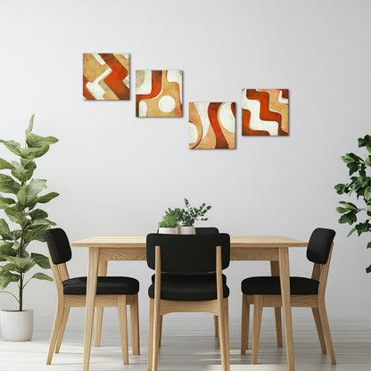 Geometric Shapes Flowing Lines