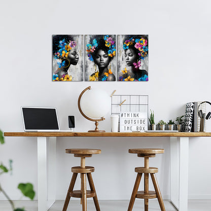 Woman With Flowers And Butterflies