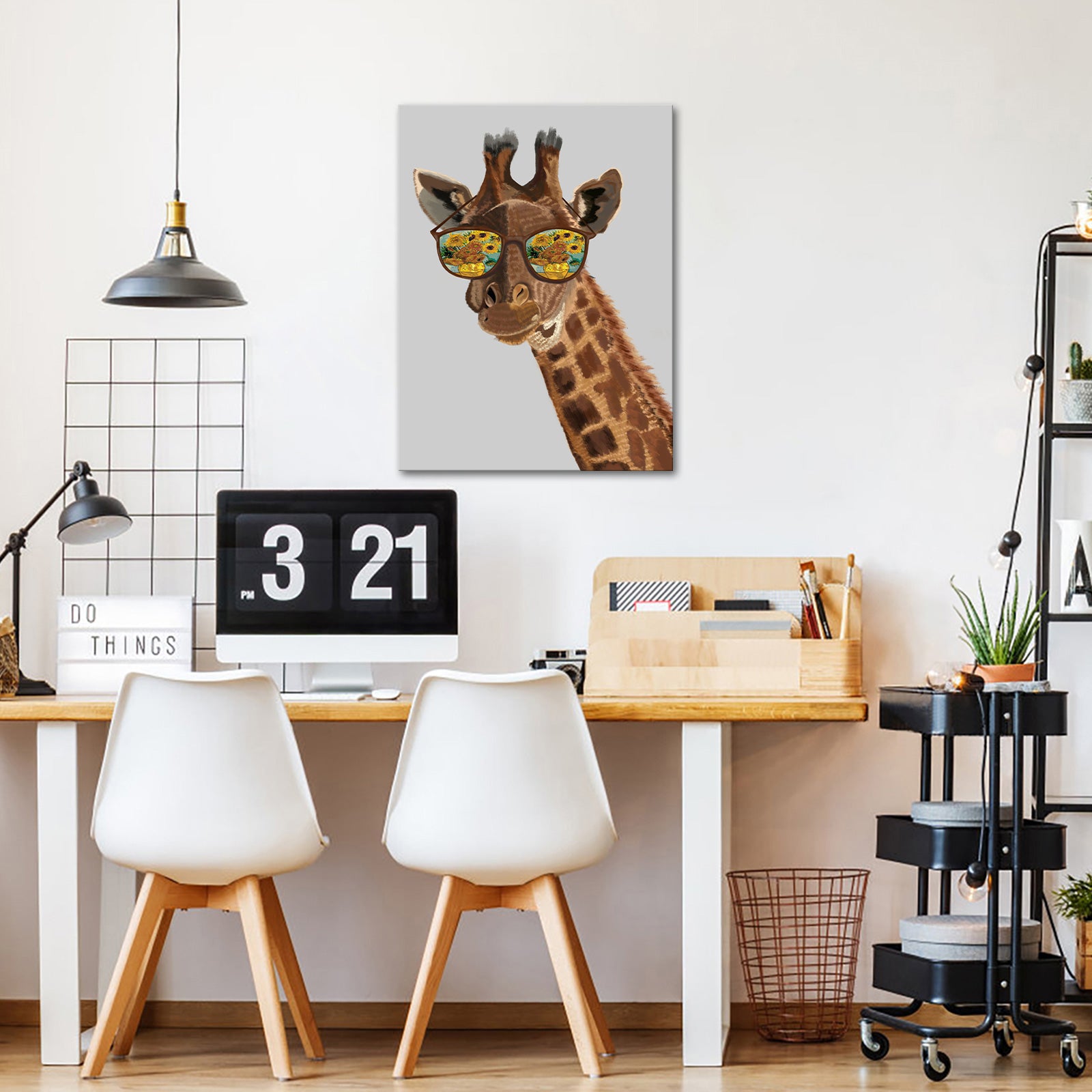 Giraffe With Sunflower Sunglasses
