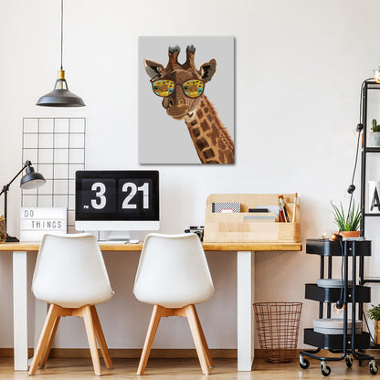Giraffe With Sunflower Sunglasses