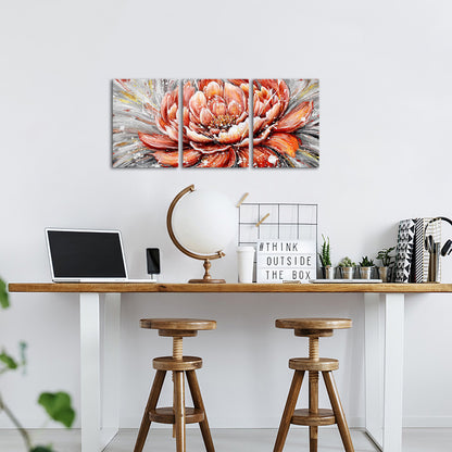 Triptych Peony Blooms canvas prints online