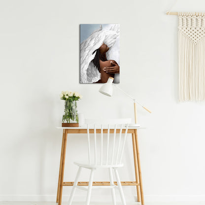 Angel Hug diy picture collage on canvas for bedroom wall 8x12 inches