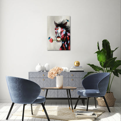 Humor Horse Canvas Print Technique