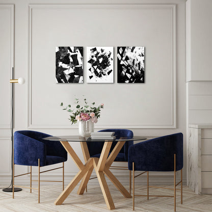 Abstract Impact Of Black And White Blocks
