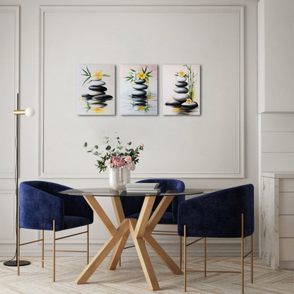 Zen-Like Tranquility Stones Water Bloom