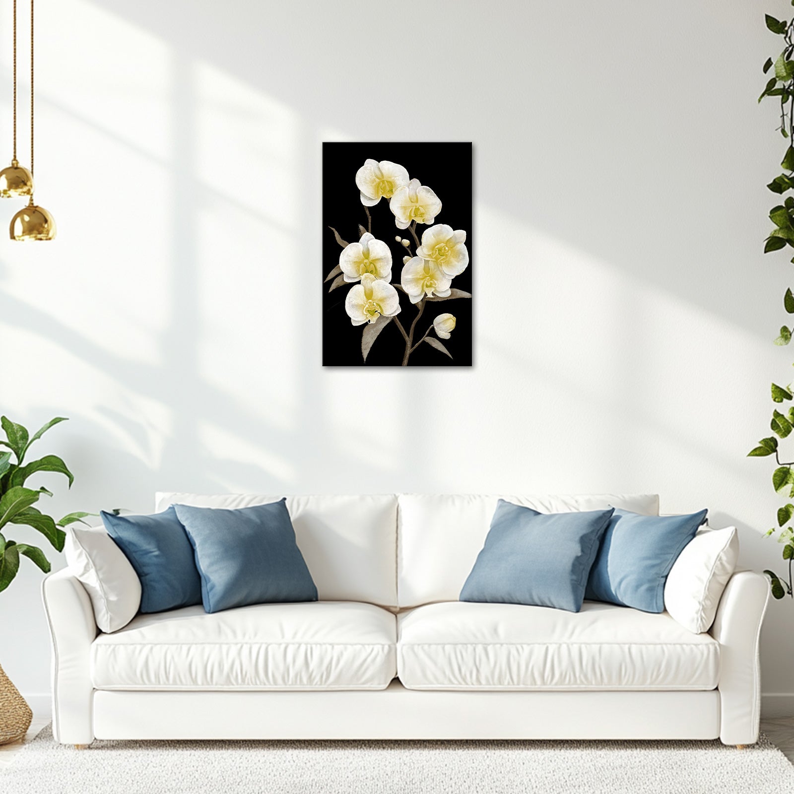 Phalaenopsis Orchid custom canvas wall art with words