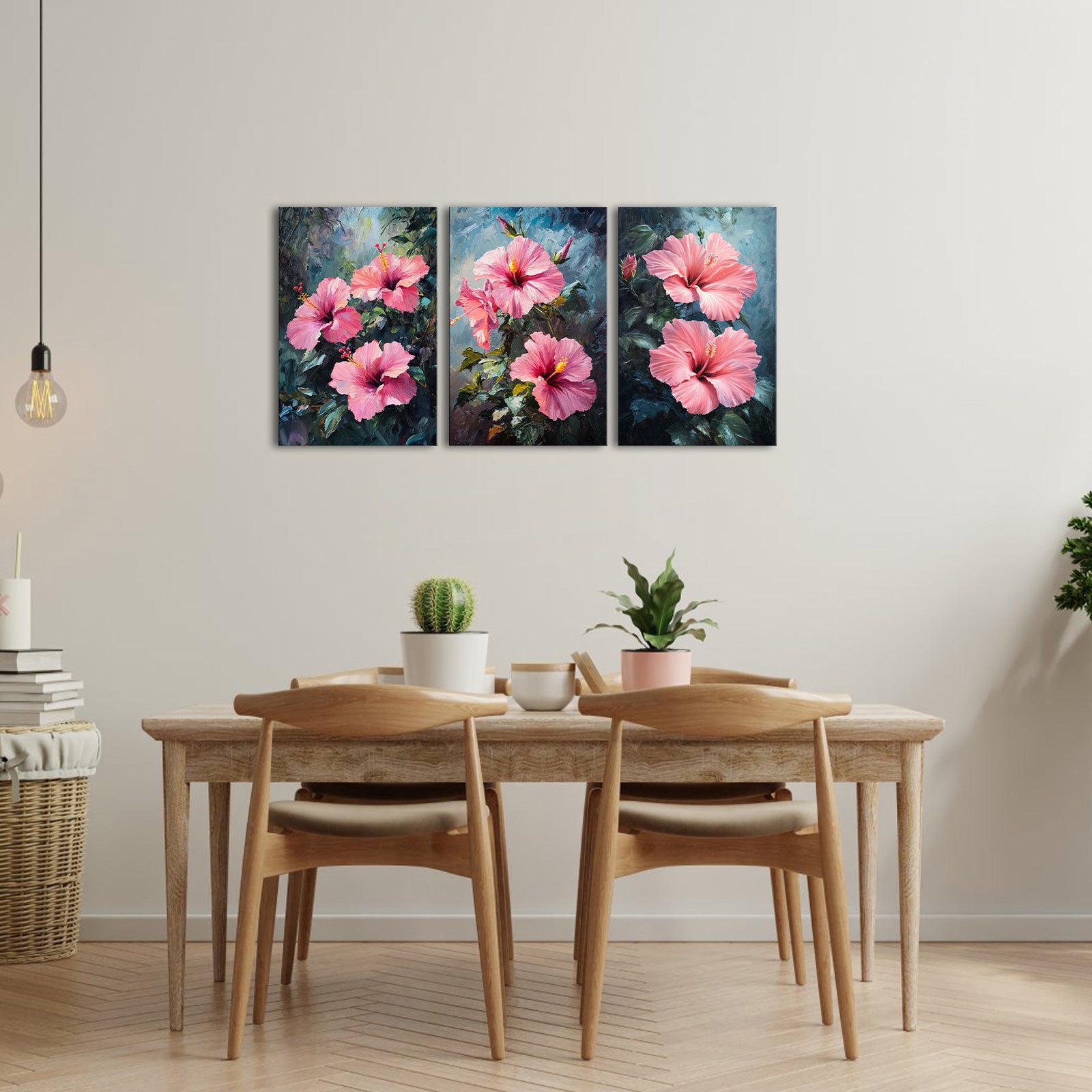 Pink Hibiscus Blooming Flowers
