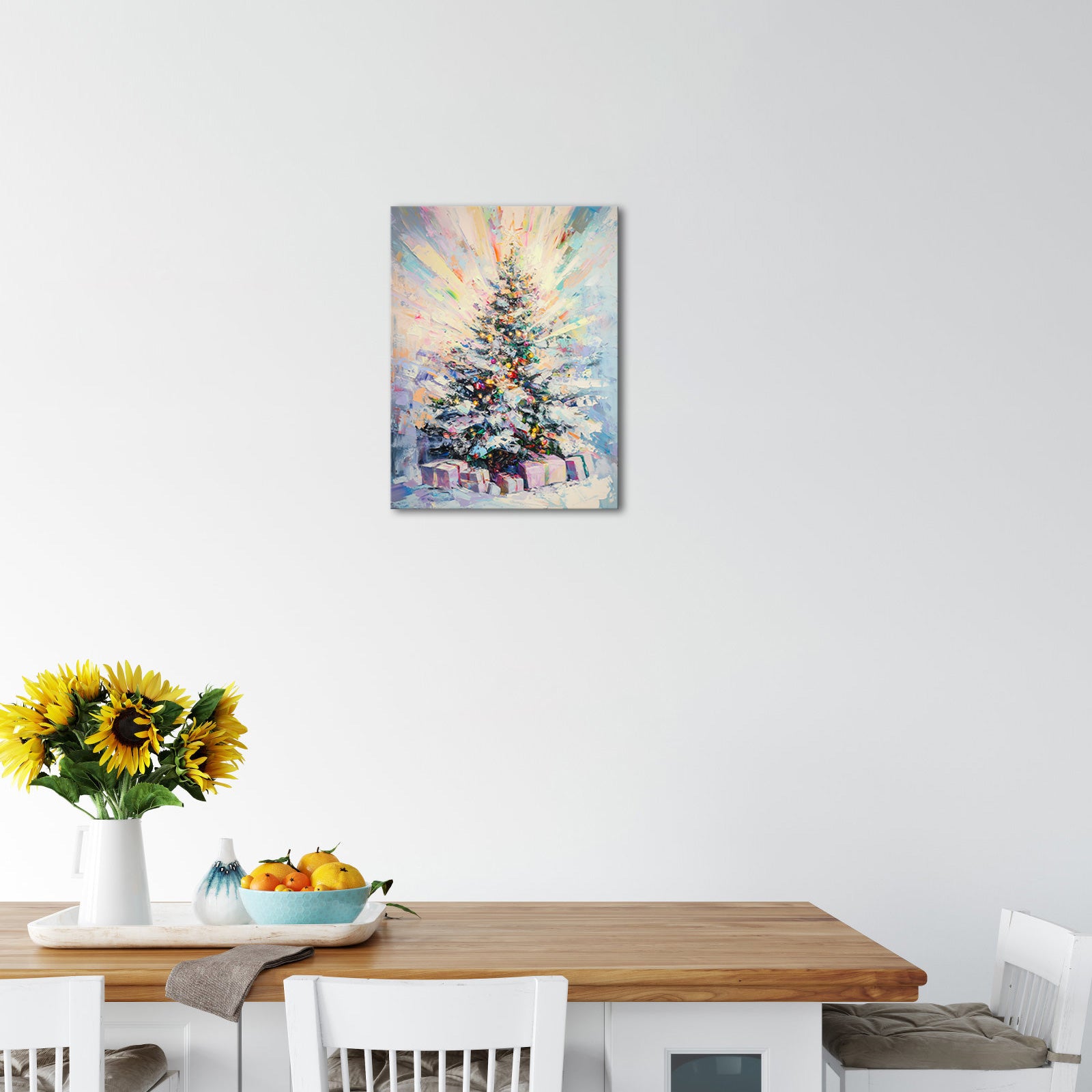Christmas tree art canvas print wall decoration