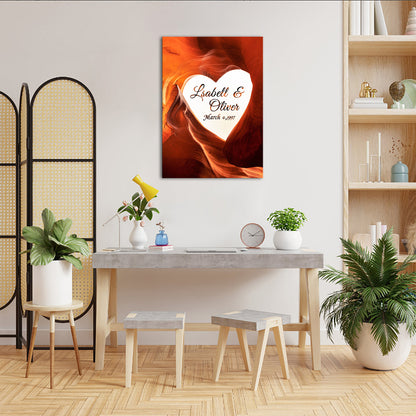 Personalized Couple Name & Date Canvas Prints