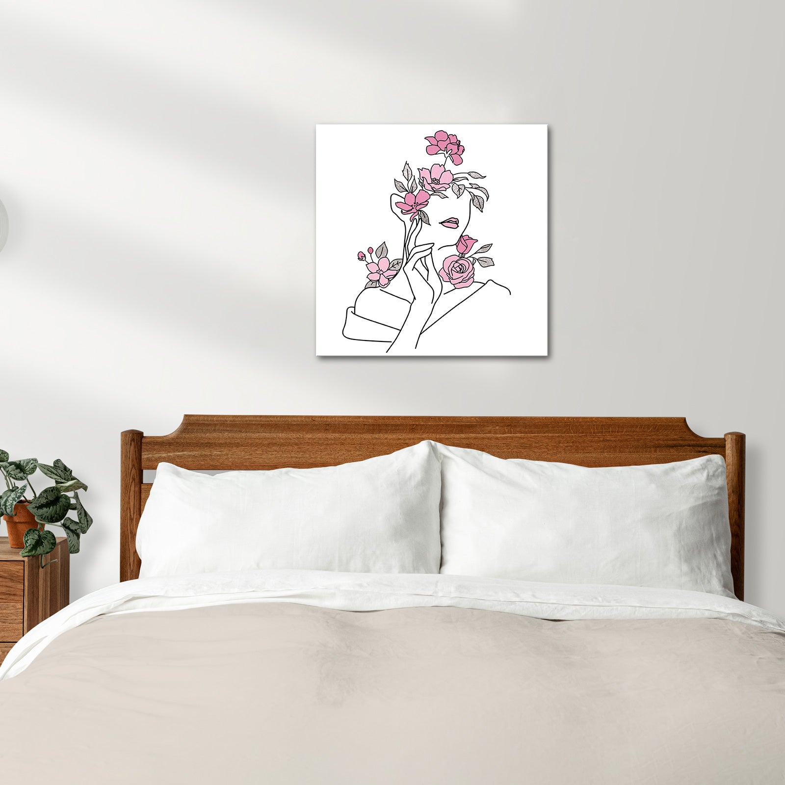Minimalist Charming Woman 8x8 canvas prints