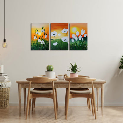 White Flowers Sunrise