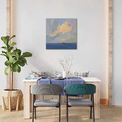 blue abstract wall art