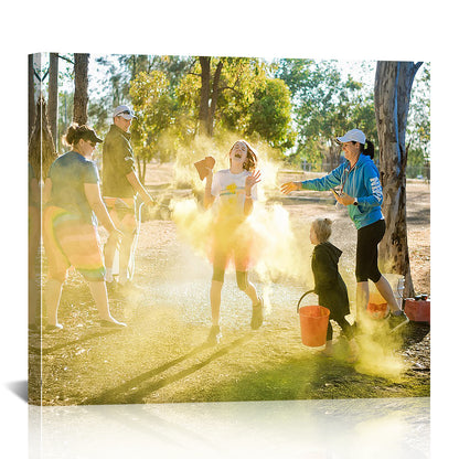 Custom frameless portrait canvas print