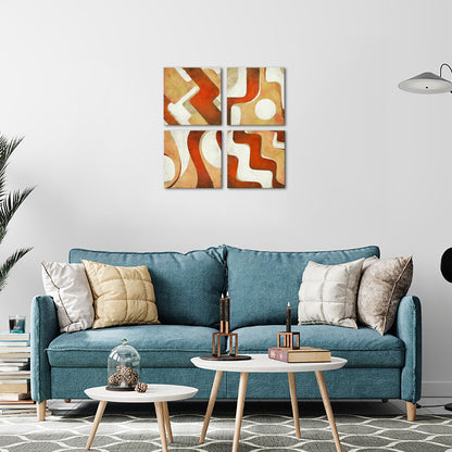 Geometric Shapes Flowing Lines