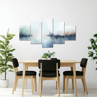 5-panel Abstract Blue Sea Surface best canvas wall art