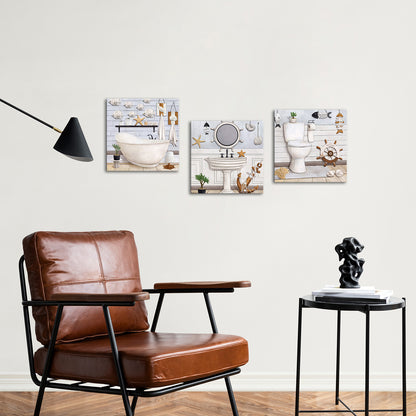 Coastal-Themed Bathroom