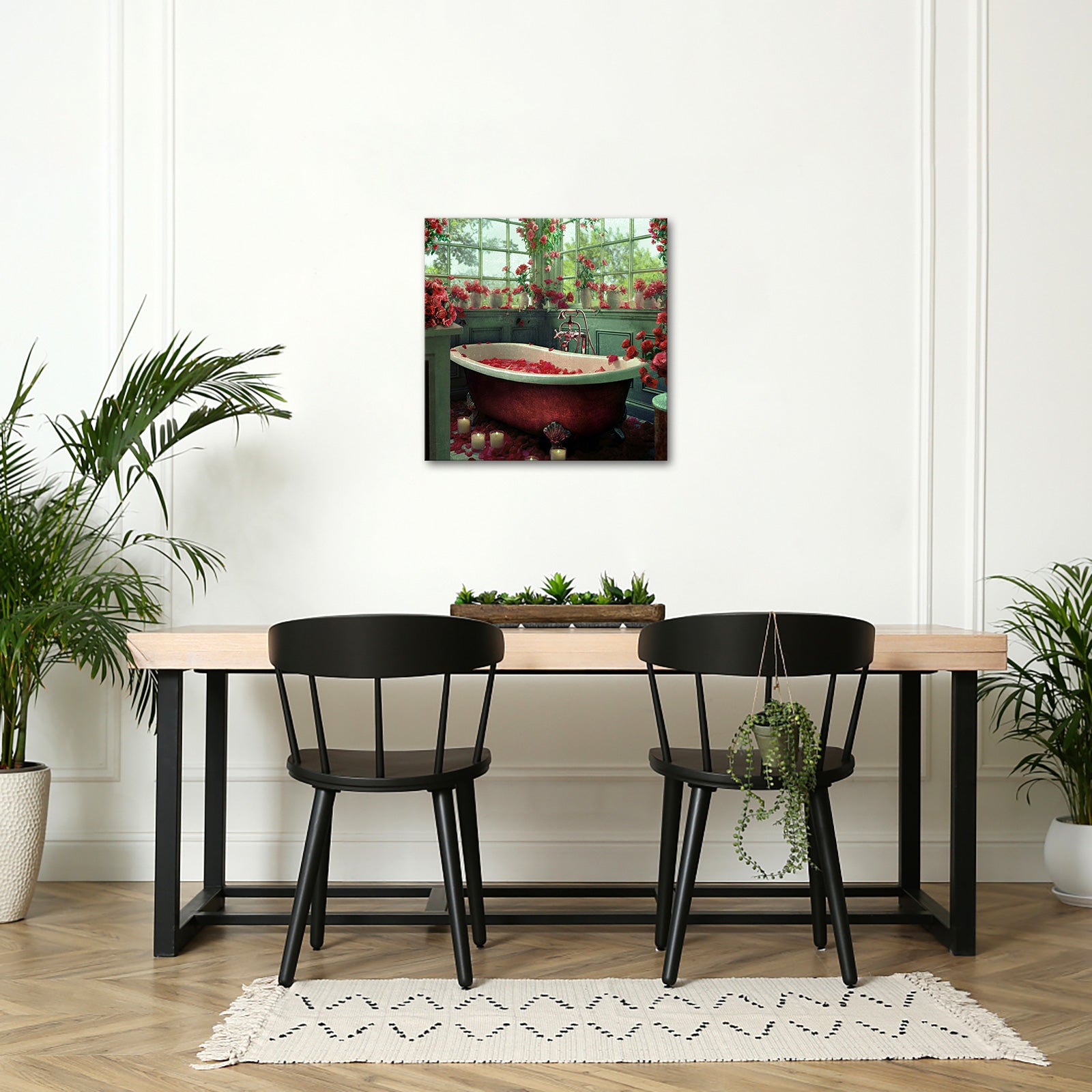 Suitable for bathroom square wall canvas decoration