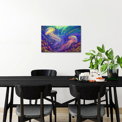 Black and white corridor endless canvas print art wall decor
