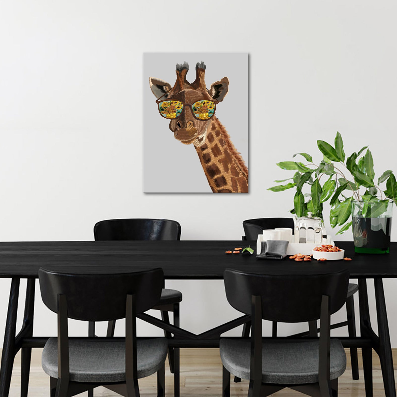 Giraffe With Sunflower Sunglasses
