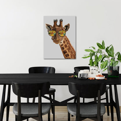 Giraffe With Sunflower Sunglasses