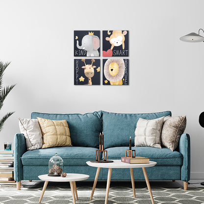 4-panel Quotes Animals Easy Canvas Print easy canvas prints
