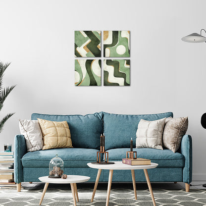 Geometric Shapes Flowing Lines