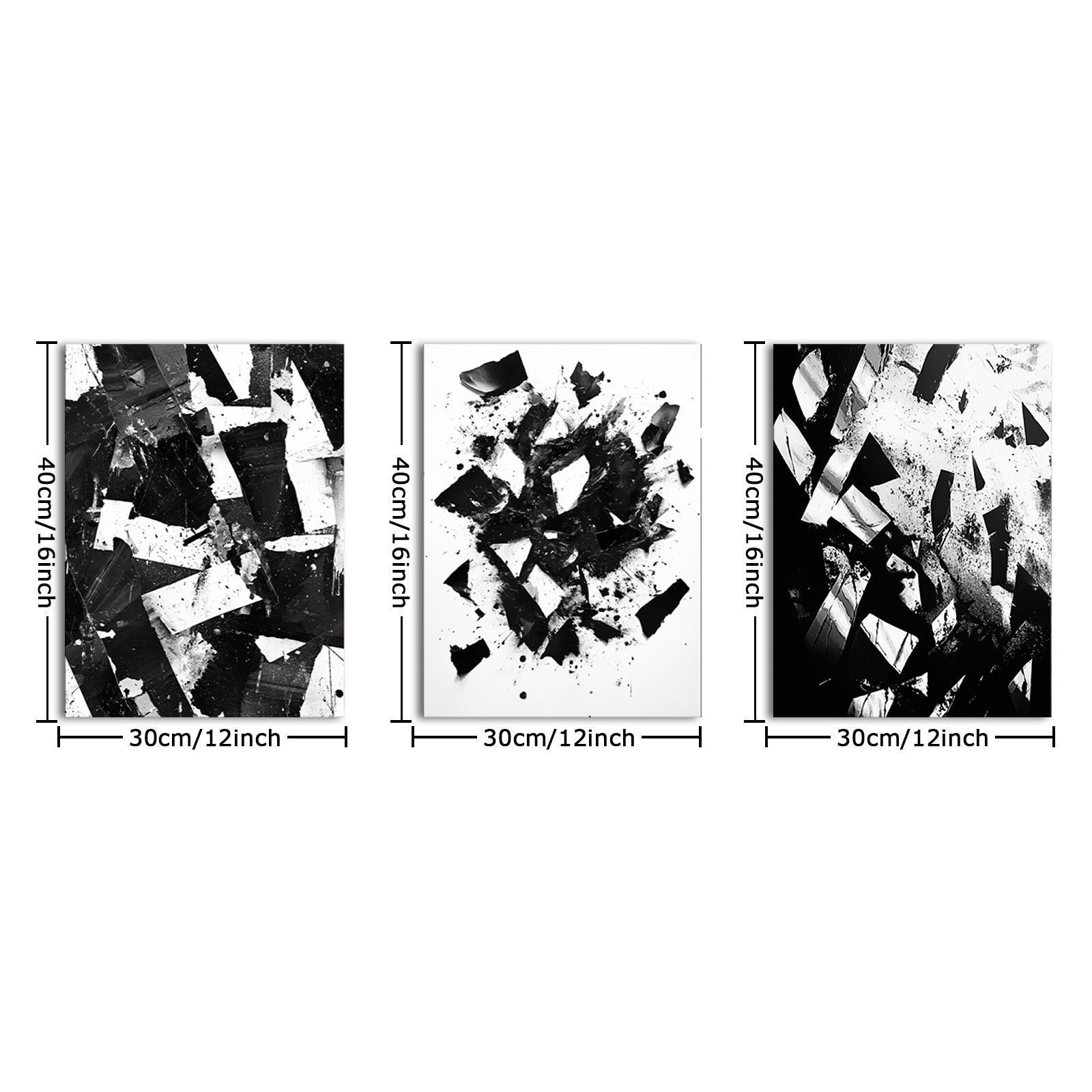 Abstract Impact Of Black And White Blocks