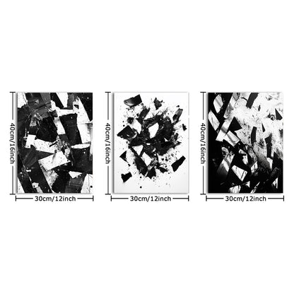 Abstract Impact Of Black And White Blocks