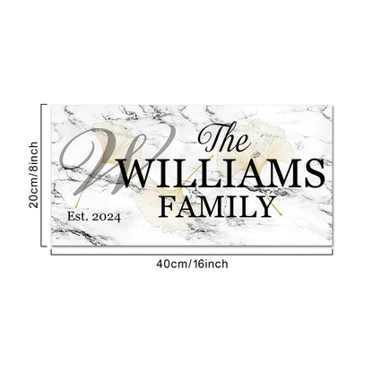 Custom Family Name Canvas Wall Art