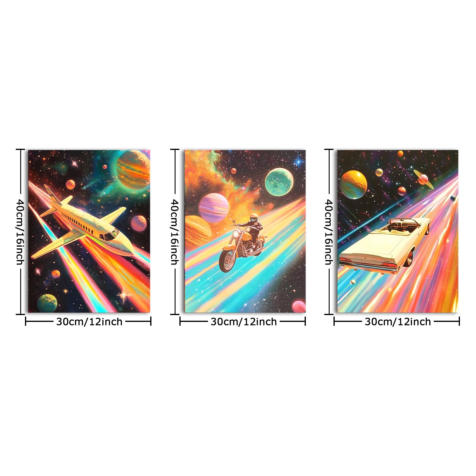 Vehicles Soaring Through Space