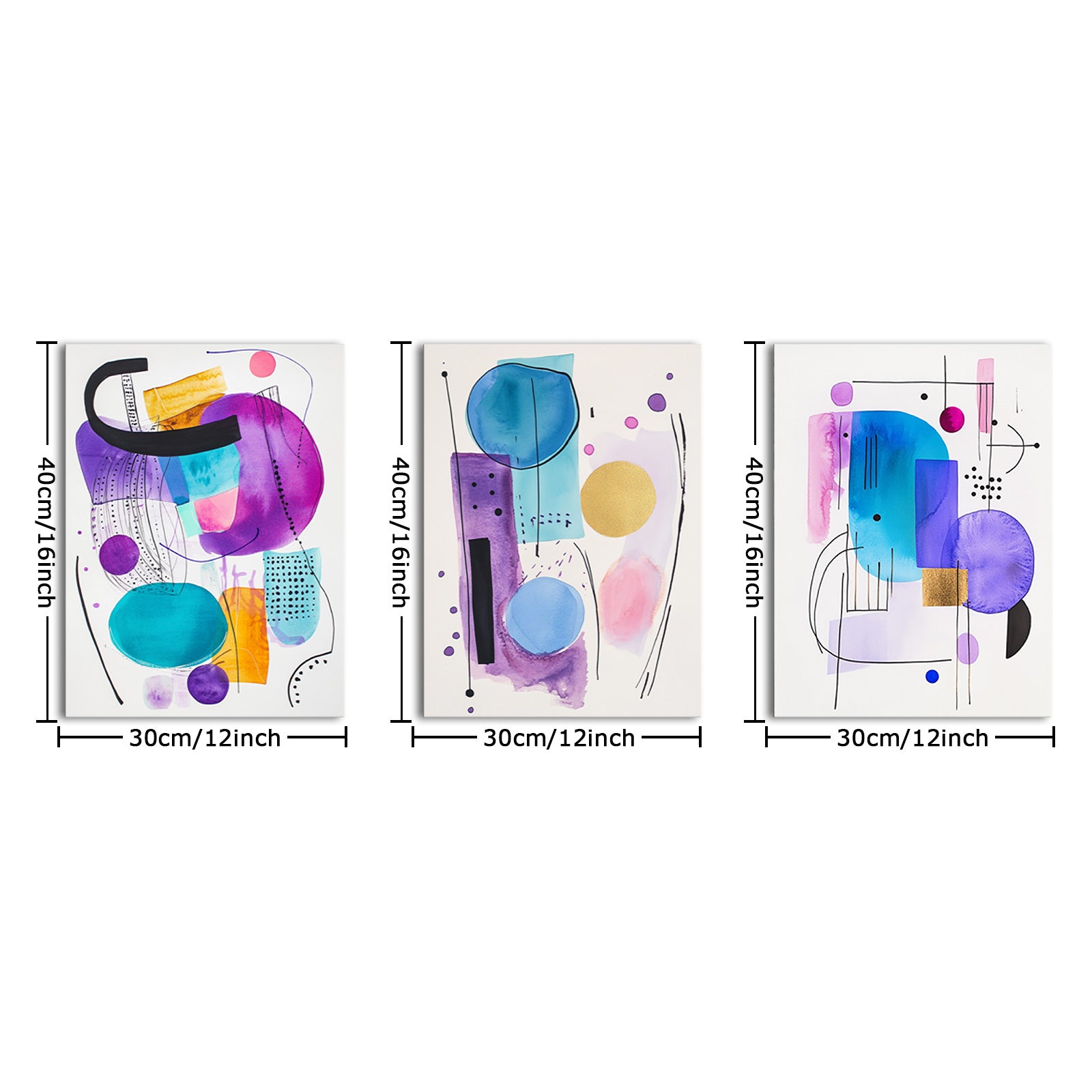 Abstract Watercolor Geometric Shapes