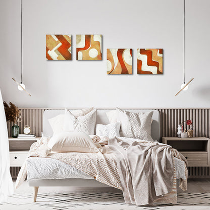 Geometric Shapes Flowing Lines