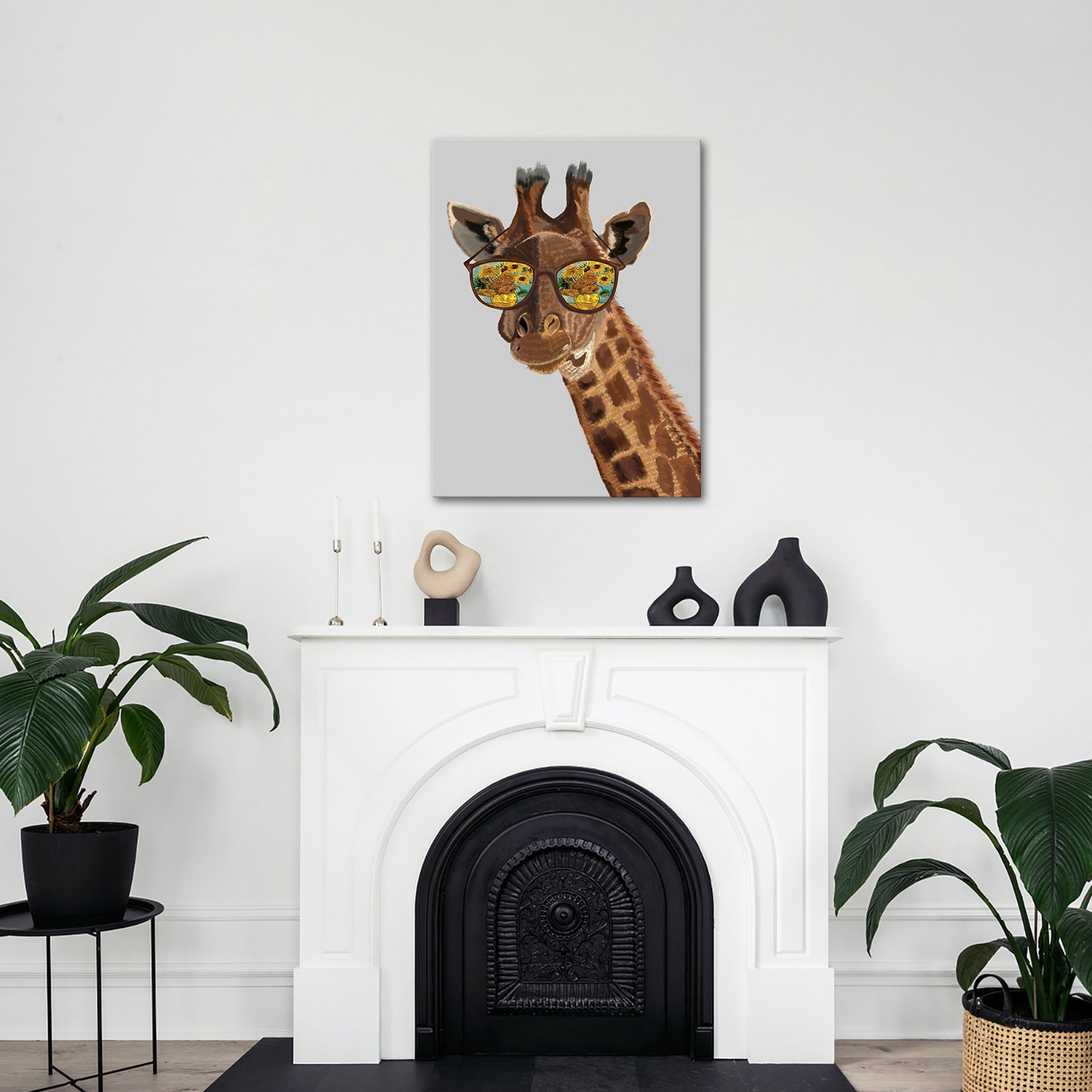 Giraffe With Sunflower Sunglasses