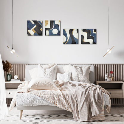 Geometric Shapes Flowing Lines