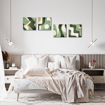 Geometric Shapes Flowing Lines