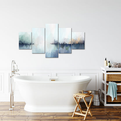 5-panel Abstract Blue Sea Surface best canvas wall art
