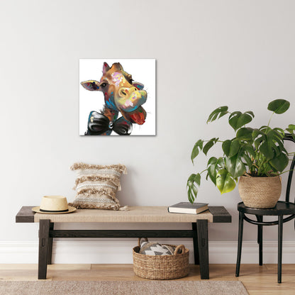 8x8 Gentleman Colorful Giraffe canvas prints sale