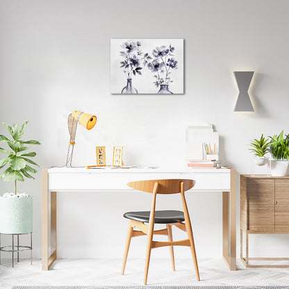 purple flower canvas wall art