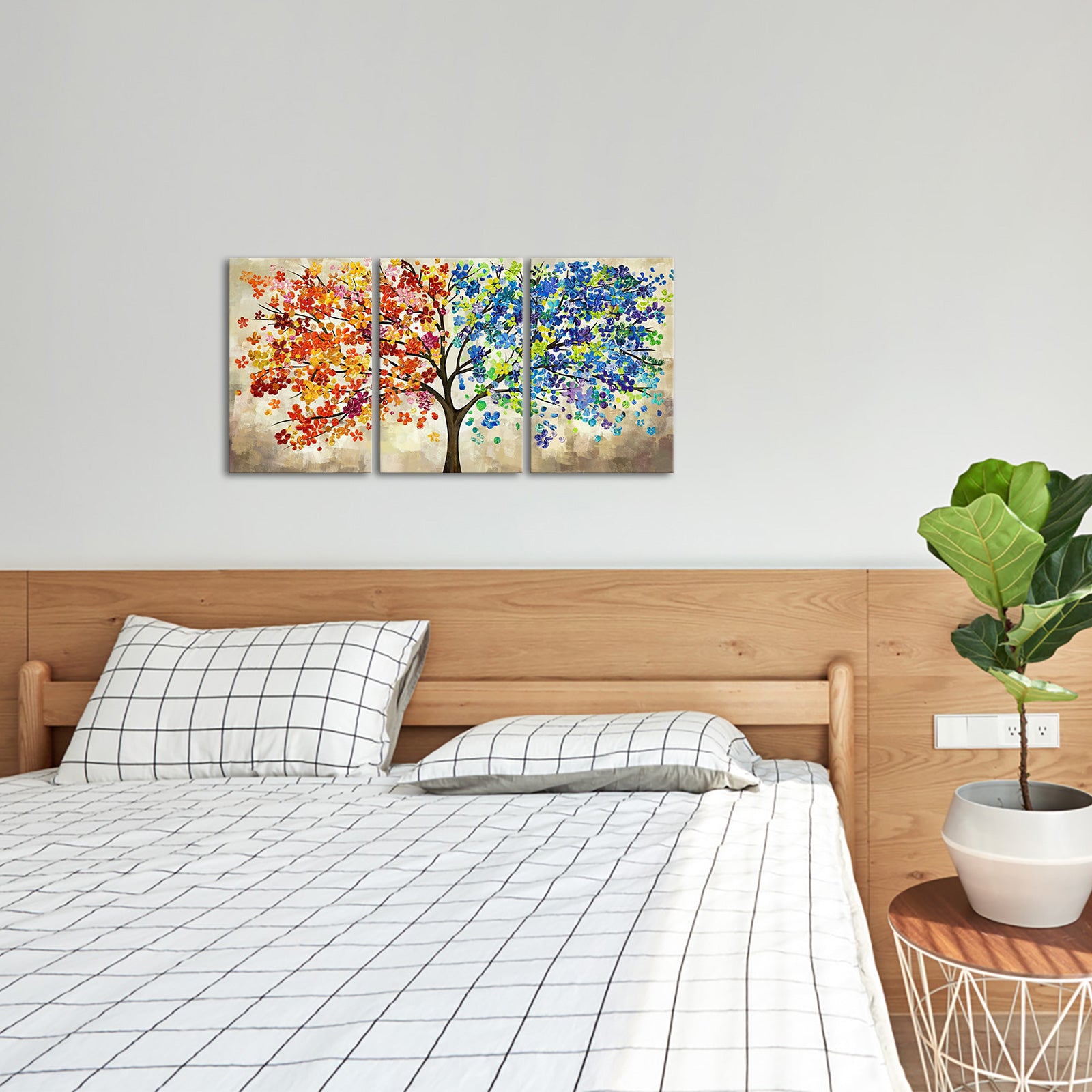 Triptych Two-color Tree of Life Gallery Art Print