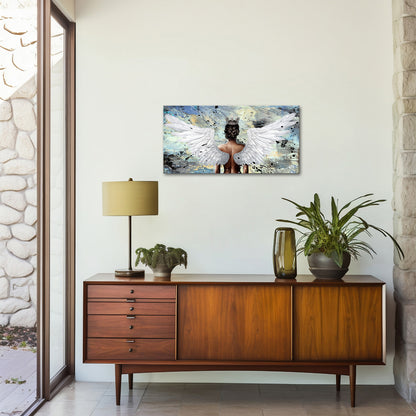 angel large custom canvas prints gentle high quality wall decoration