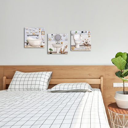 Coastal-Themed Bathroom