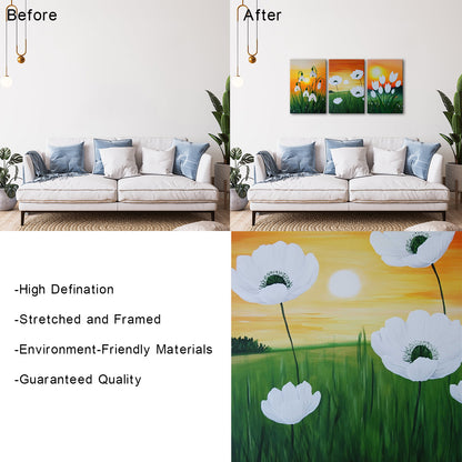 White Flowers Sunrise