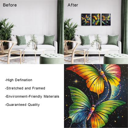 Colorful Insects Butterflies Dragonflies