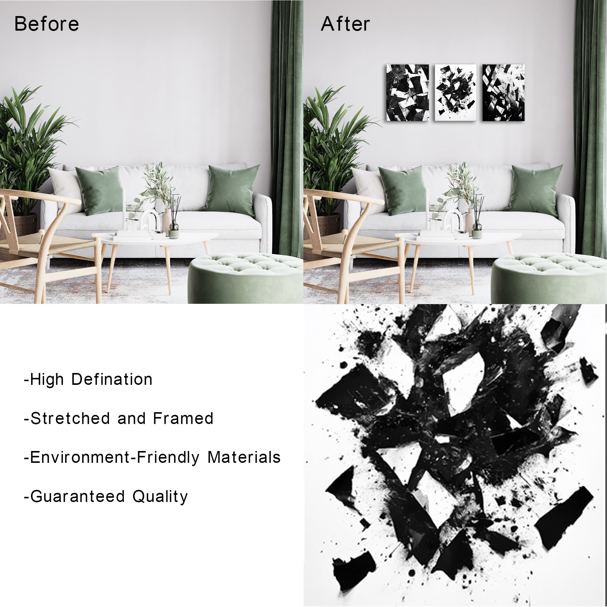 Abstract Impact Of Black And White Blocks