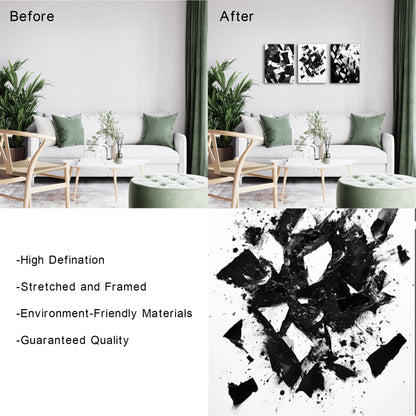Abstract Impact Of Black And White Blocks