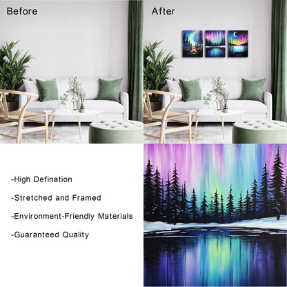 Aurora Borealis Night Landscape