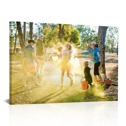 Custom frameless portrait canvas print